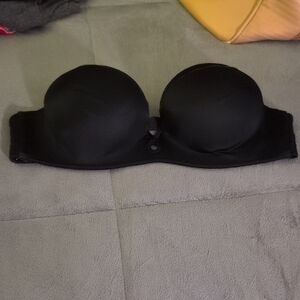 Victoria's Secret Black Strapless Bra with Molded Cups